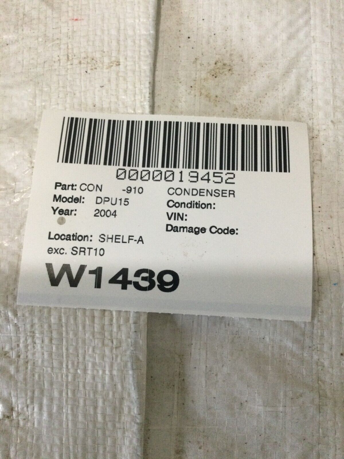 2004 Dodge Ram 1500 Condenser Assembly 993AA OEM