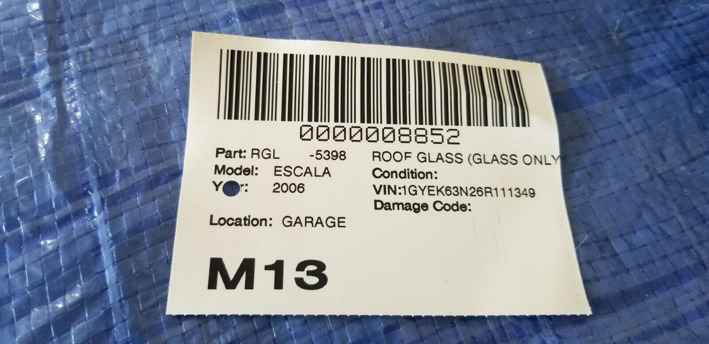 2006 Cadillac Escalade Sunroof Glass OEM