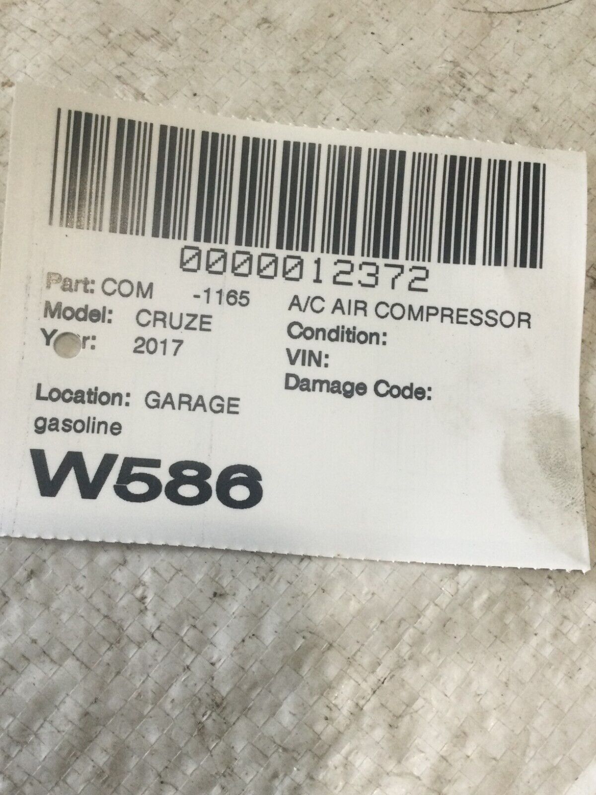 2016-2018 Chevrolet Cruze Air Conditioning A/c Ac Compressor OEM