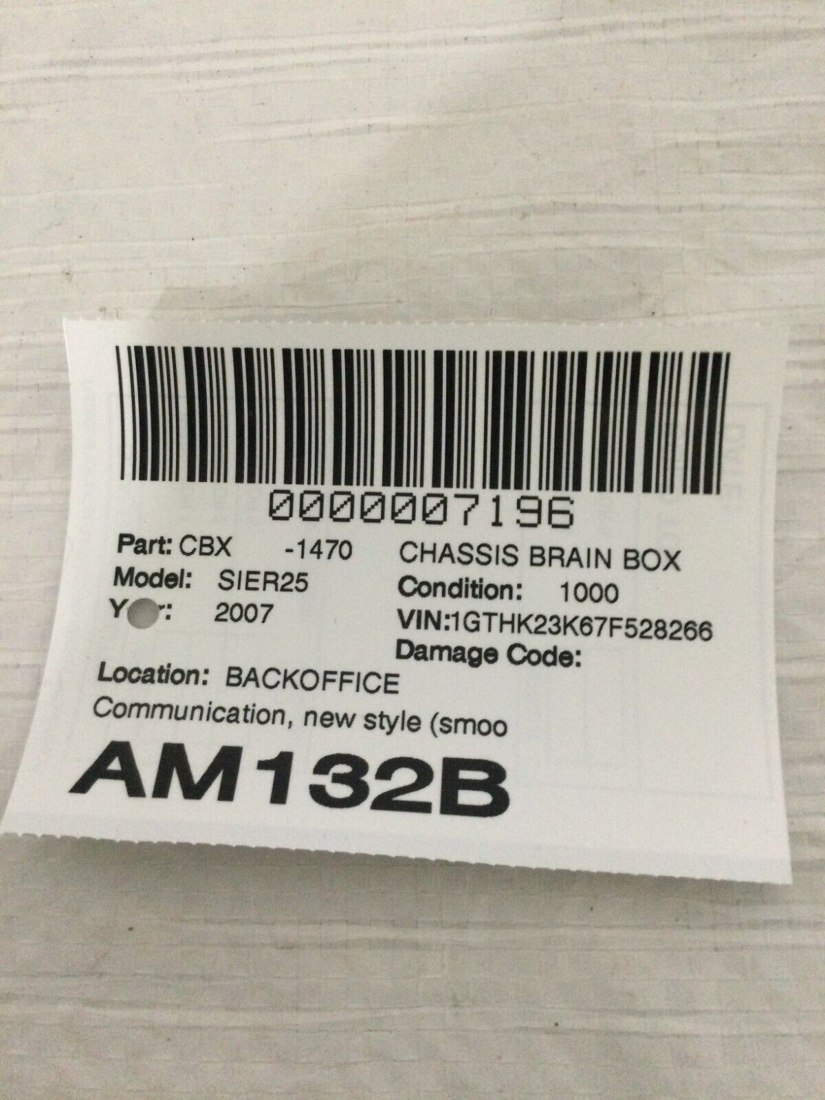 2007 GMC Sierra 2500HD Onstar Communication Module 25826499 OEM