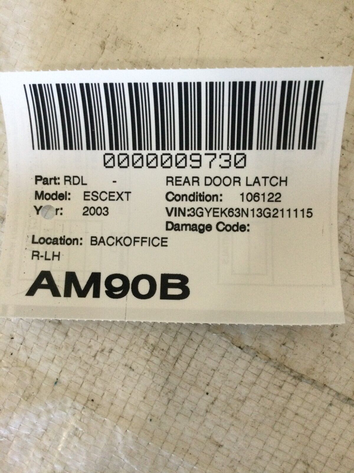 2003-2006 Cadillac Escalade Rear Left Door Lock Latch Actuator OEM