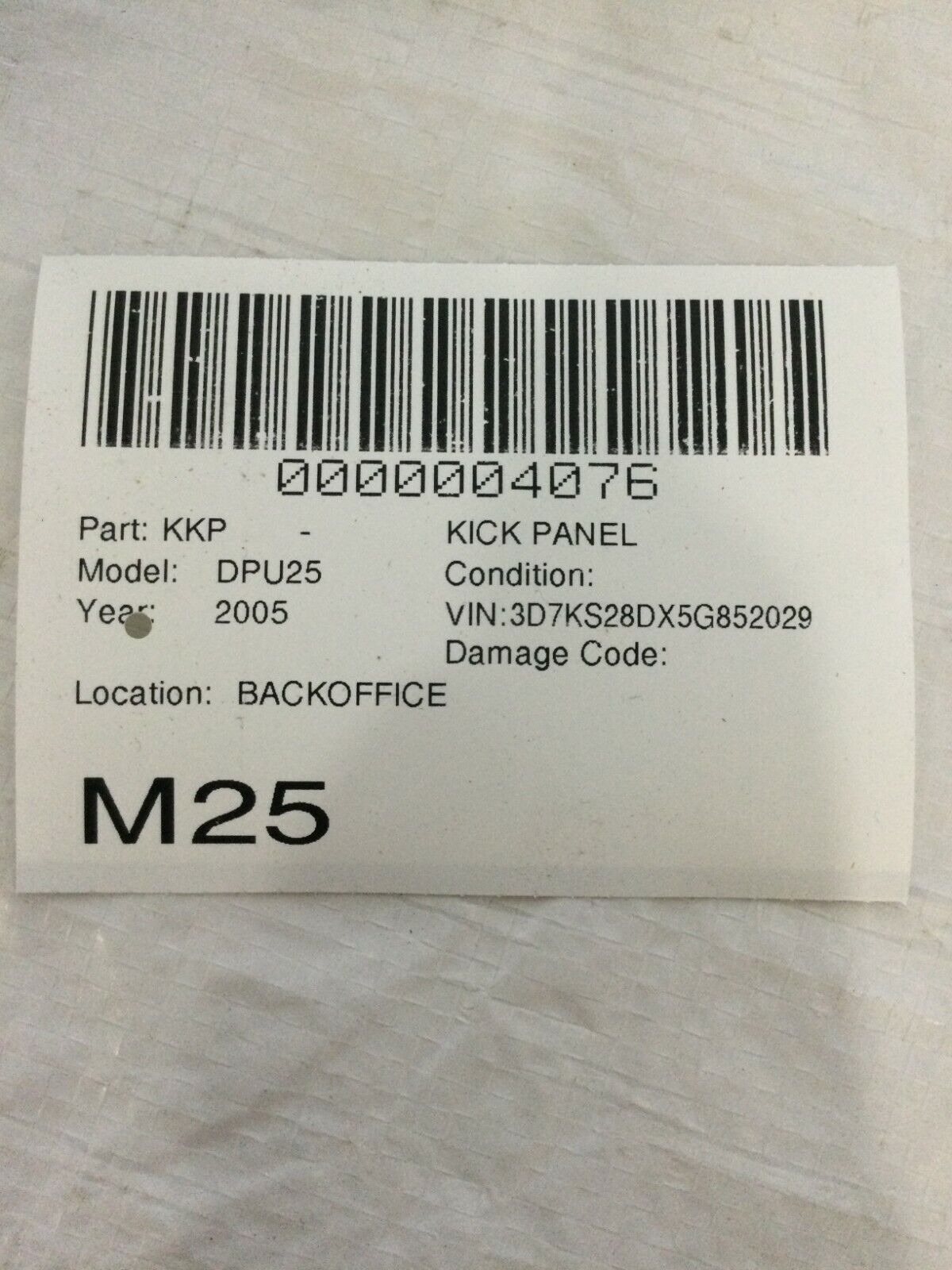 2004-2005 Dodge Ram 2500 Lower Knee Dash Trim Kick Panel 5GT24TRMAC OEM