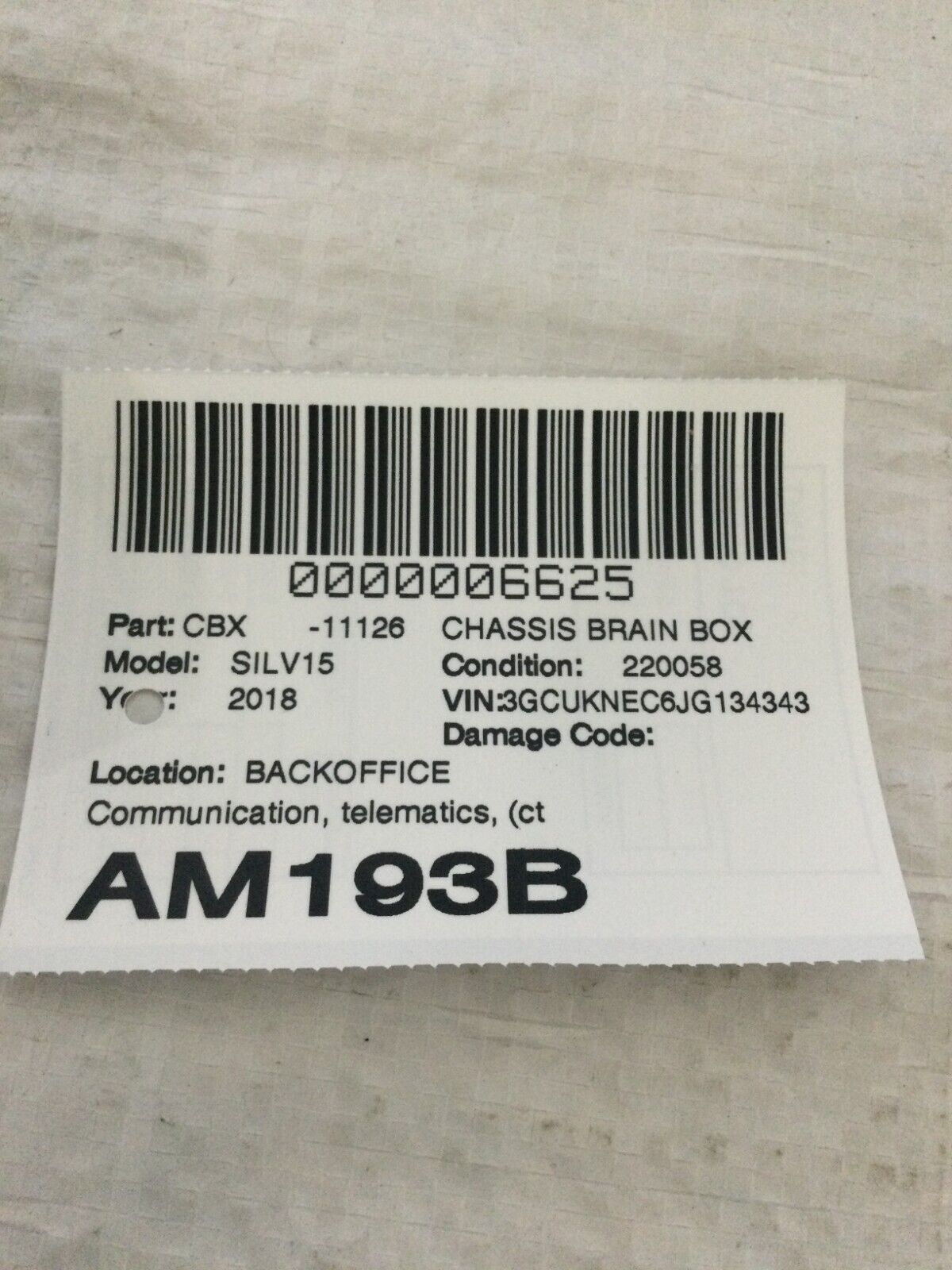 2018 Chevrolet Silverado 1500 Bluetooth Receiver Wifi Control Module 84293872