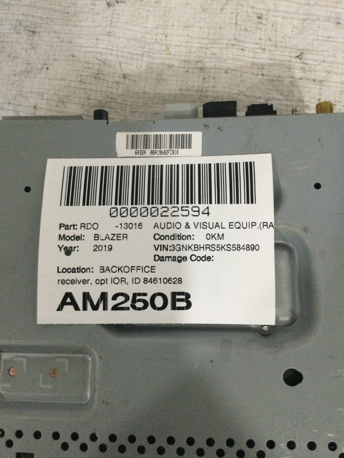 2019 Chevrolet Blazer Audio Equipment Radio Receiver OEM 84610628