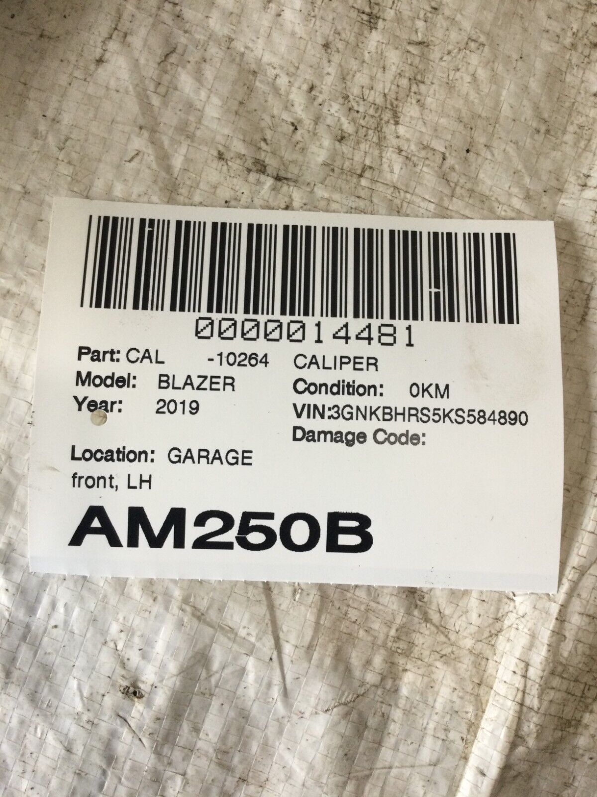 2019-2023 Chevrolet Blazer Front Left Brake Caliper OEM