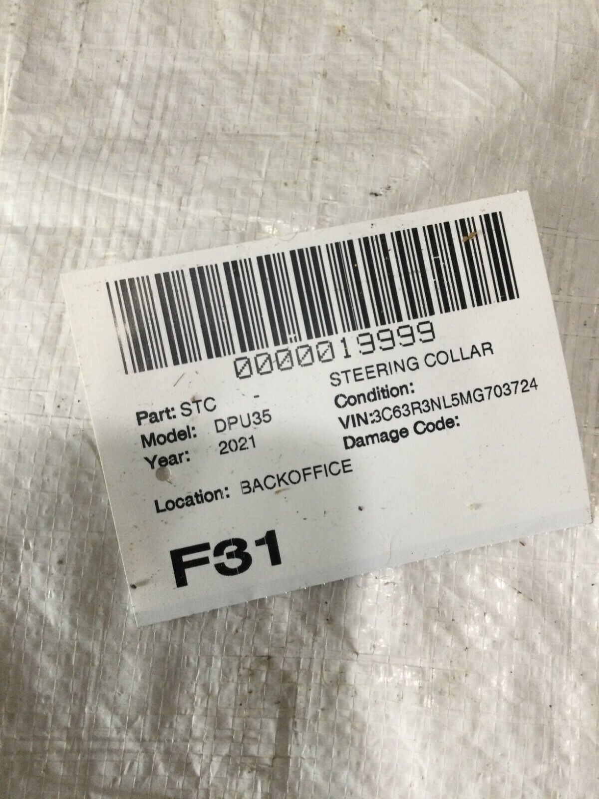 2021 Dodge Ram 2500 3500 Steering Column Shroud Cover OEM Black