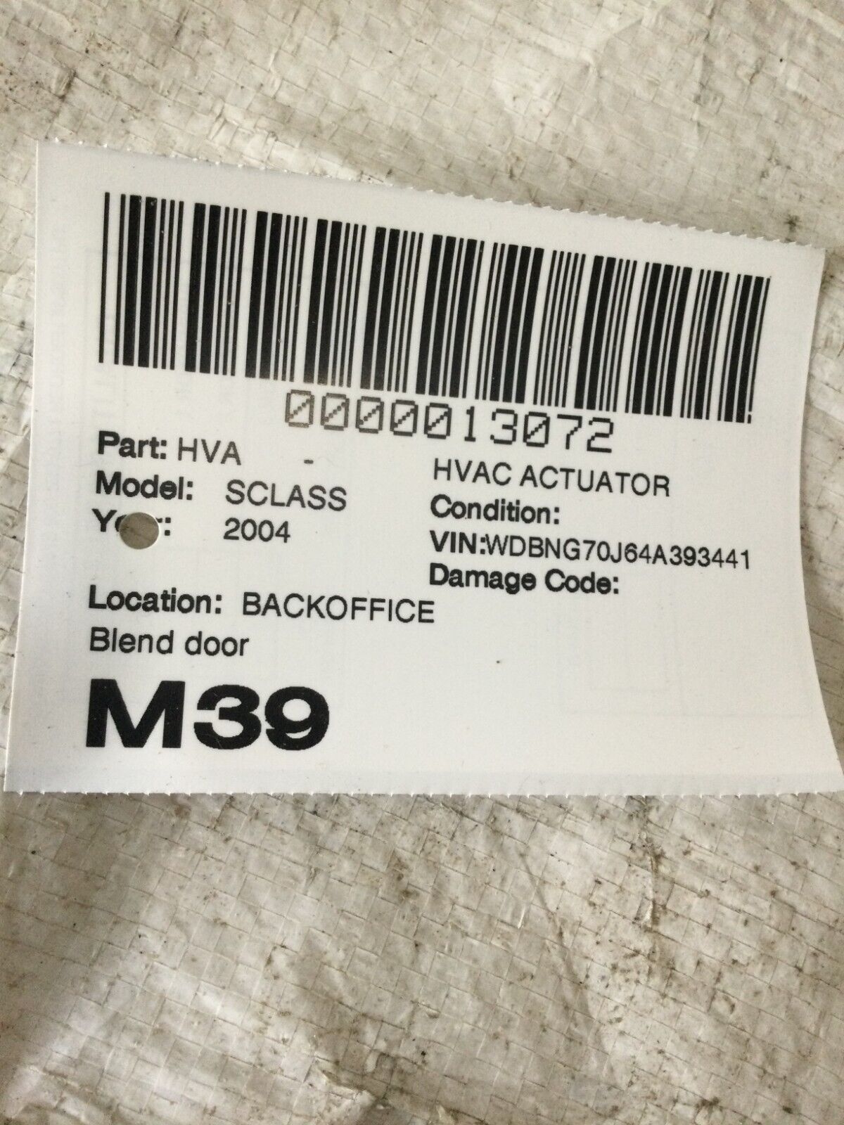 2004 Mercedes-Benz S-Class Air Flap Blend Door Actuator OEM Set of 2