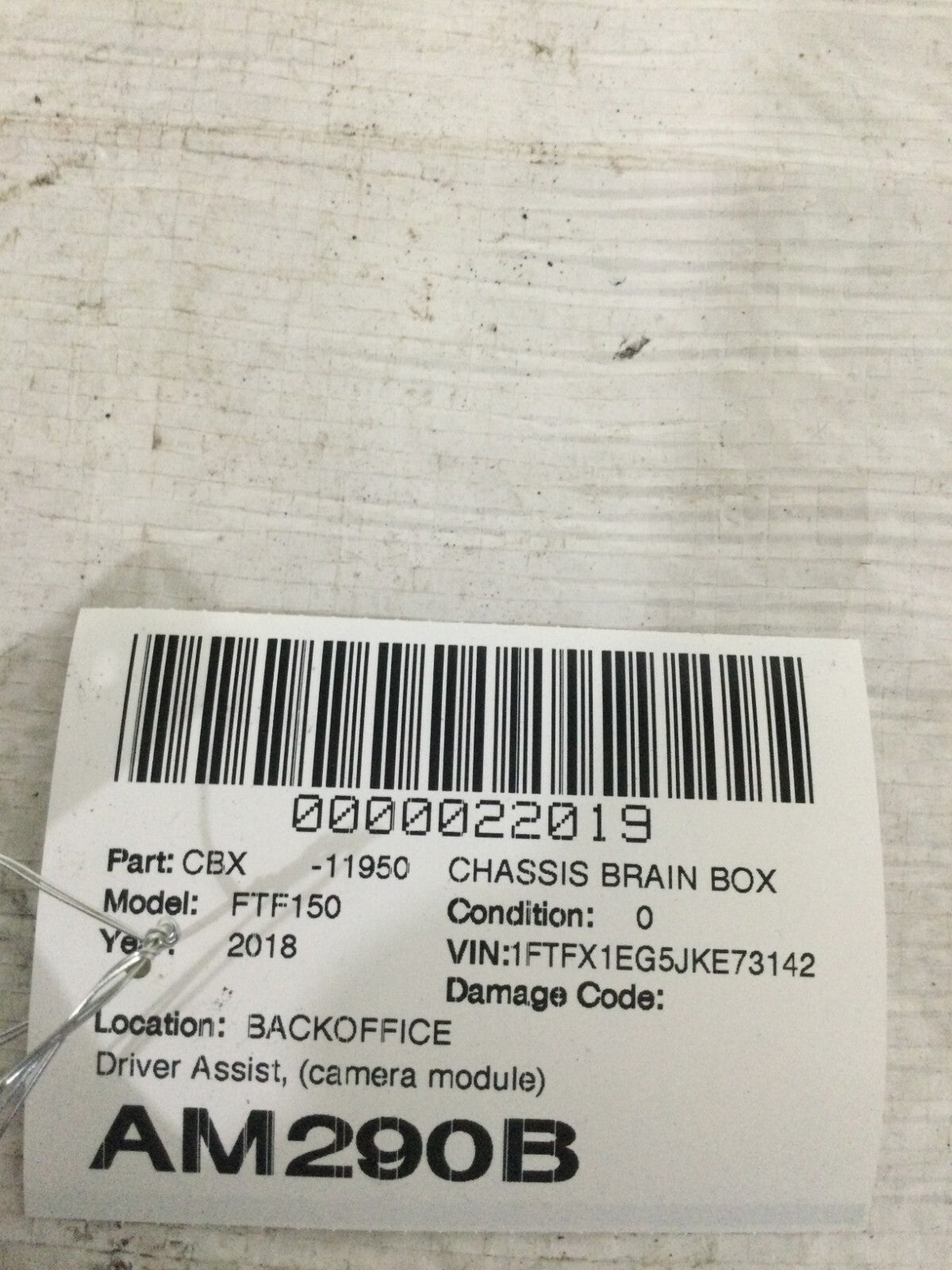 2018 Ford F-150 Camera Control Module JL3T-19H423-BD OEM