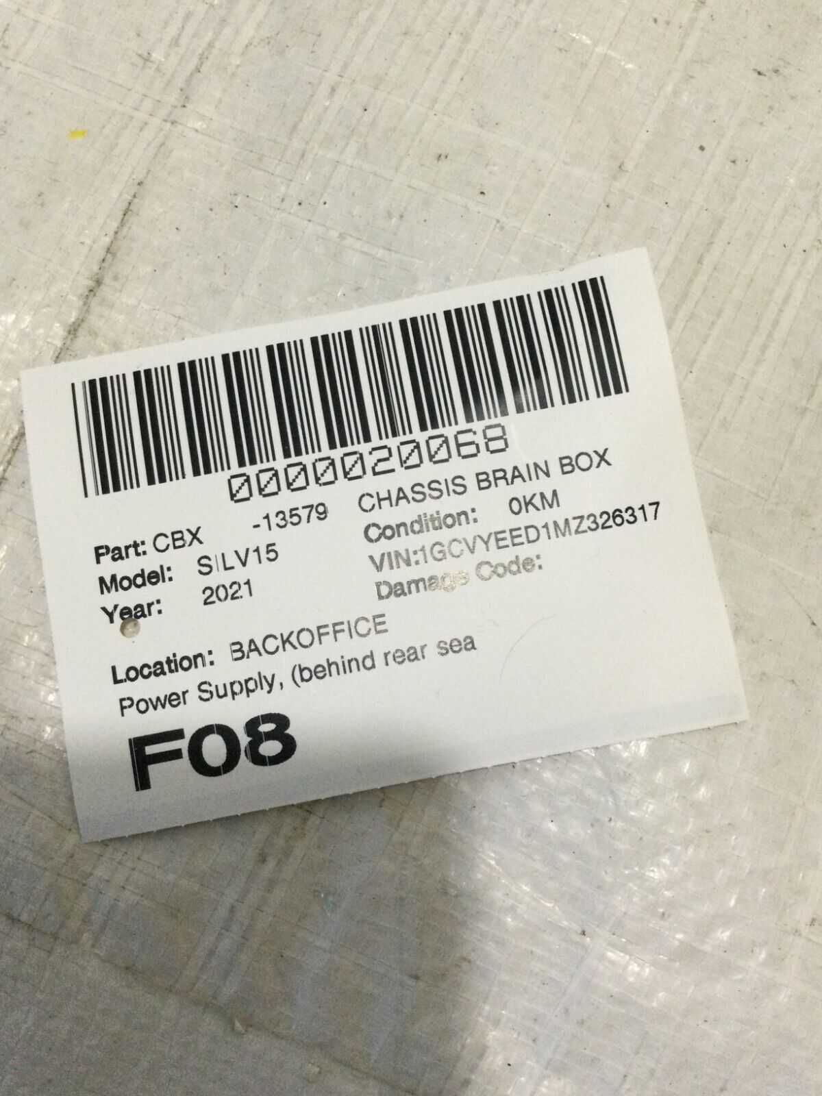 2020 -2023 Chevrolet Silverado 1500 Power Supply Control Module 84379747 OEM