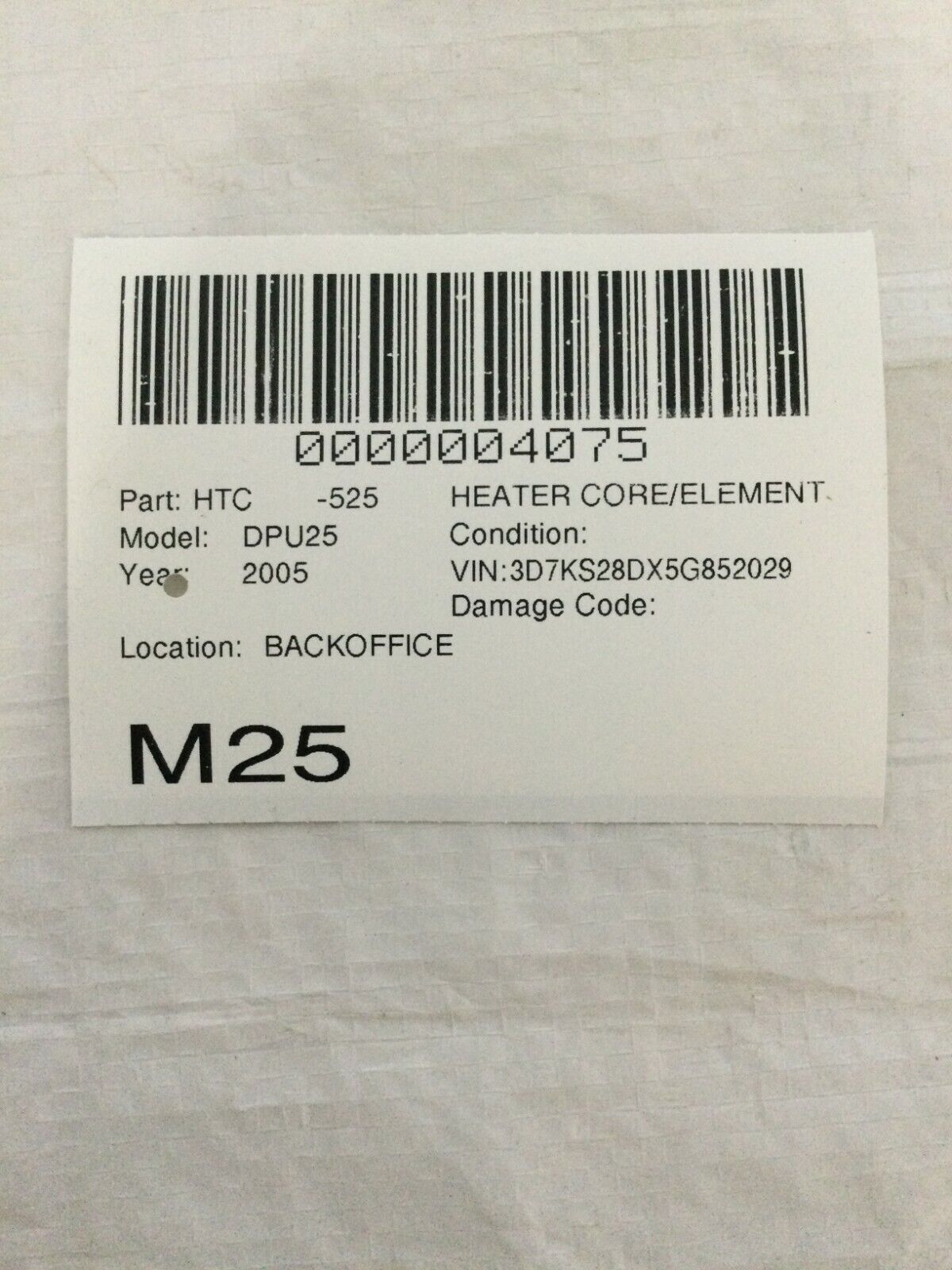 2004 2005 Dodge Ram 2500 HVAC Temperature Valve Actuator 5.7L 04885206AB