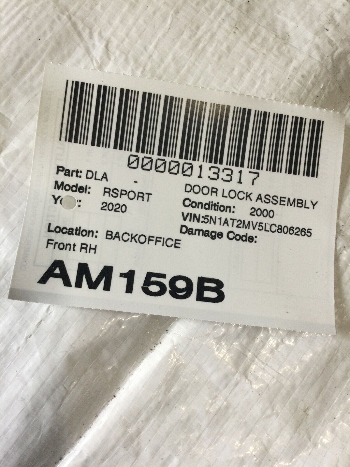 2020 Nissan Rogue Front Right Door Lock Actuator OEM 805004BA0B