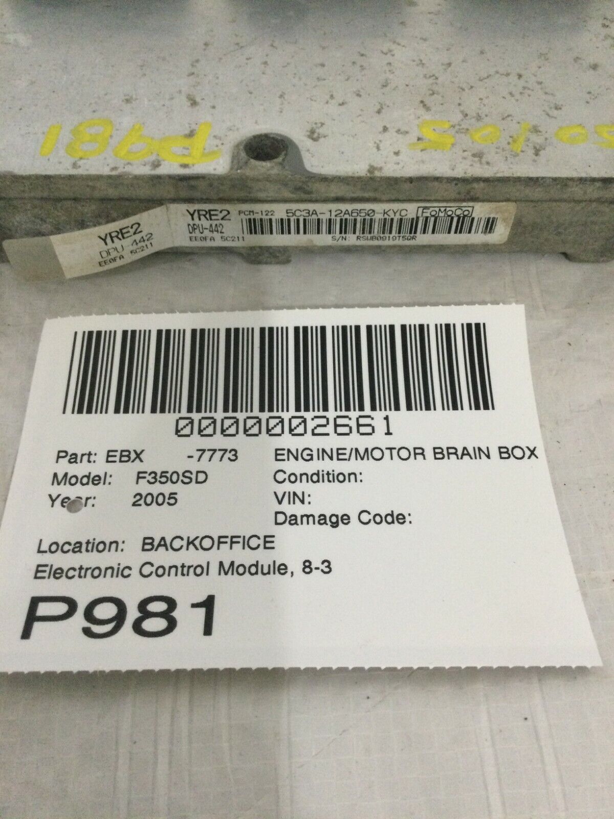 2005 Ford F250SD F350SD 6.0 Diesel Engine Computer Module OEM ECM