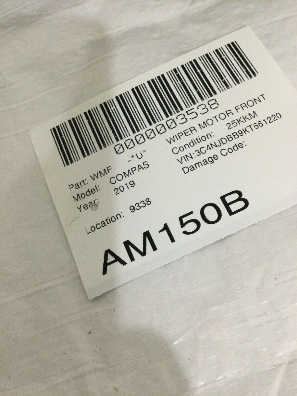 Windshield Wiper Motor W/ linkage 55112661AB 2019 Jeep Compass