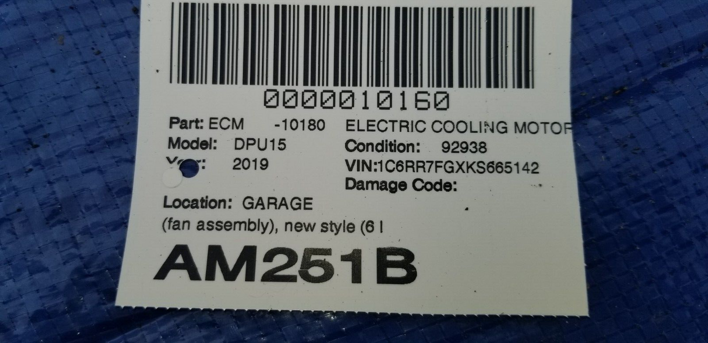 2019-2022 Dodge Ram 1500 Electric Cooling Fan Assembly OEM