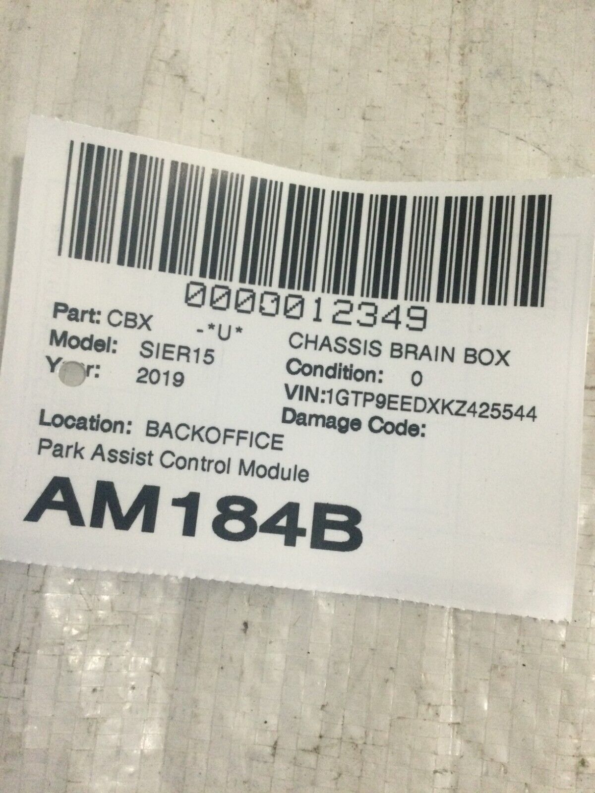 2019 GMC Sierra 1500 Network Gateway Control Module 13532107 OEM