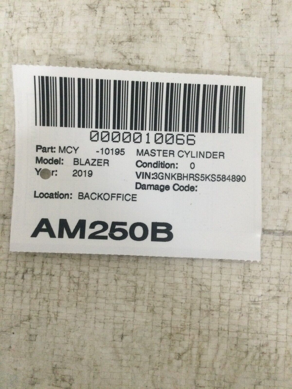 2019-2021 Chevrolet Blazer Master Brake Cylinder W/ Reservoir OEM 3.6L