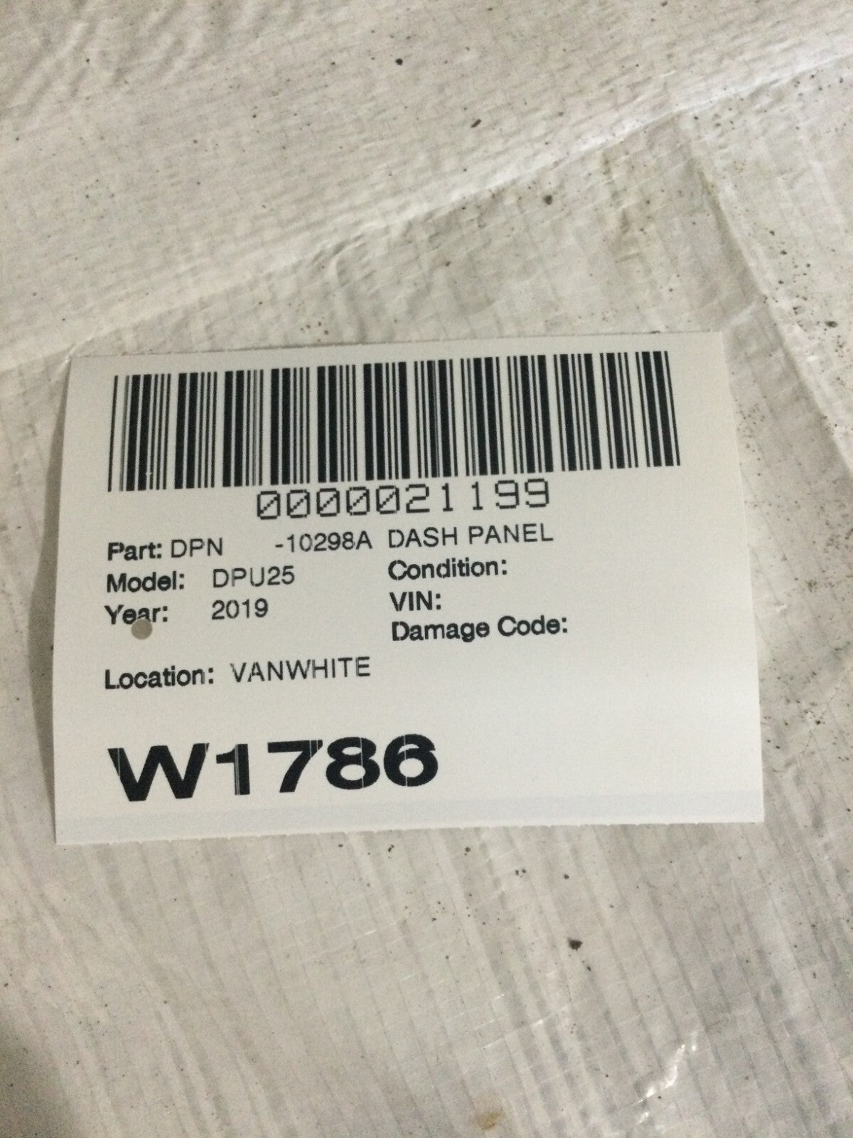 2019 Dodge Ram 2500 Dash Panel OEM