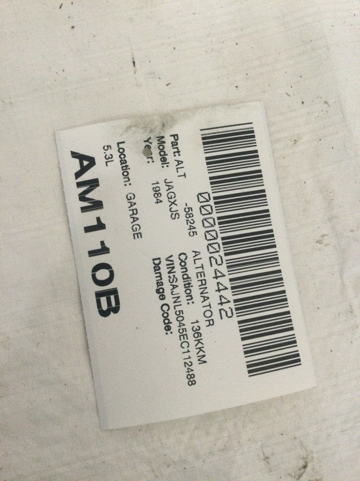 1984 Jaguar XJS 5.3L Alternator OEM AL315X