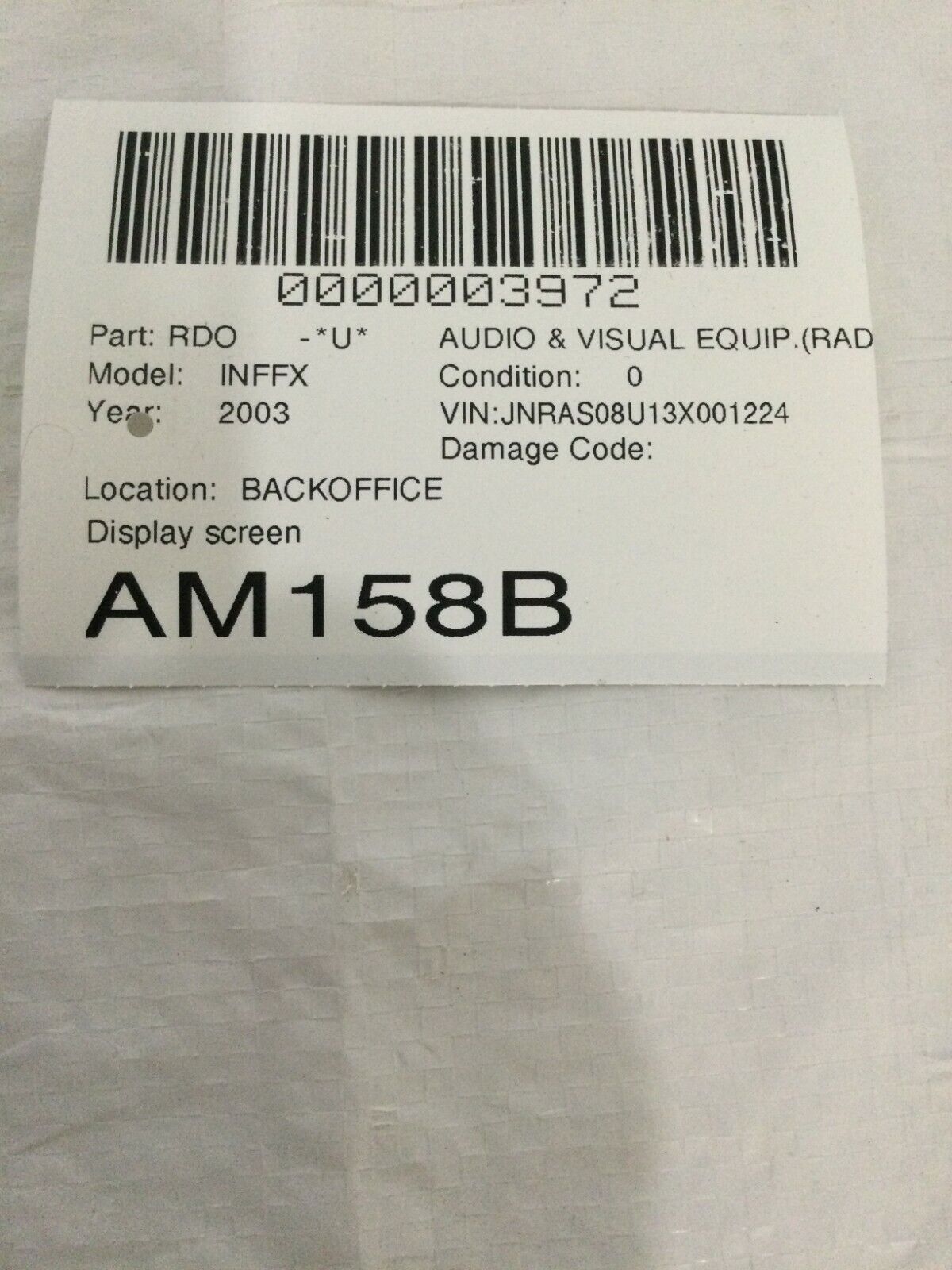 2003-2004 Infiniti FX35 Dash Information Display Screen OEM 28090CA110