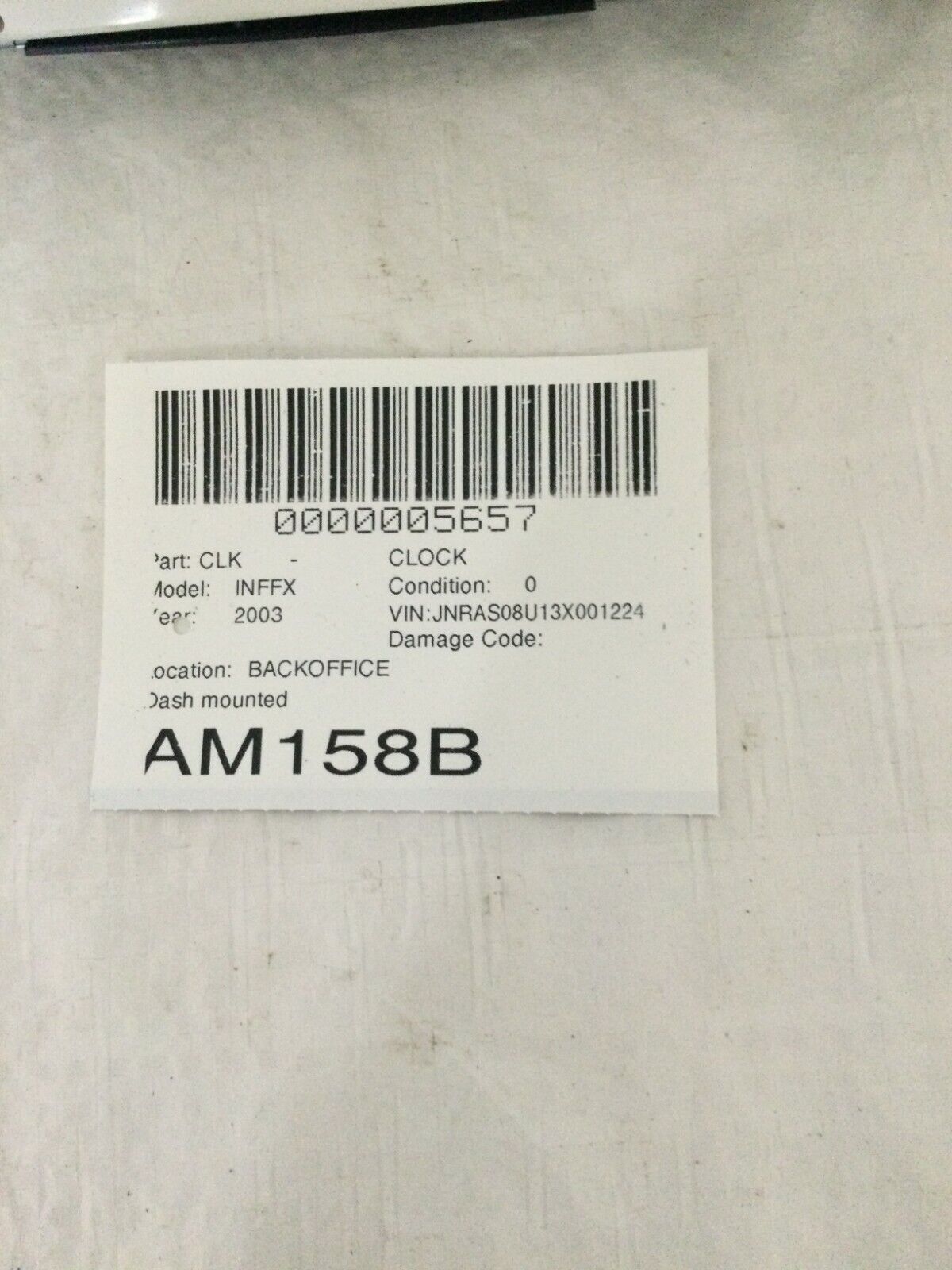 2003-2005 Infiniti FX35 Dash Mounted Clock OEM