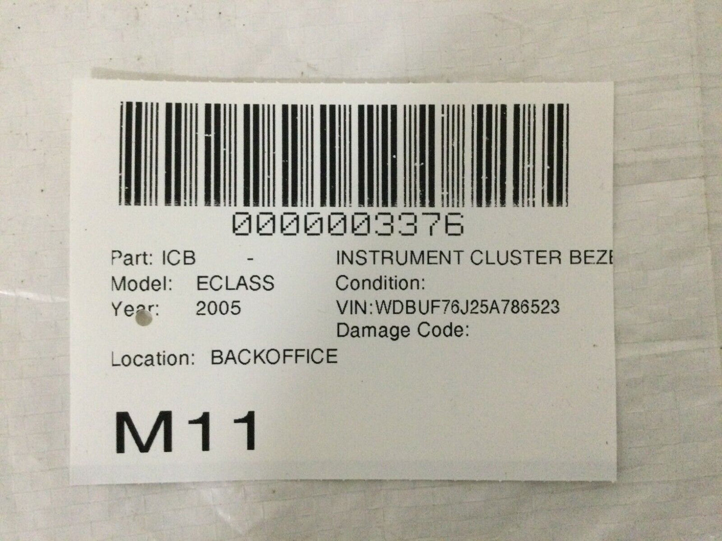 2003-2006 Mercedes Benz W211 E55AMG Speedometer Cluster Surround Trim 2116890439