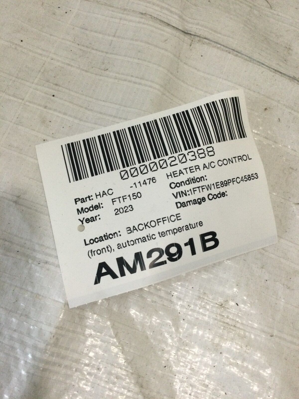 2021-2024 Ford F150 Control Panel w/Radio & Climate Control Auto Dual Zone Temp