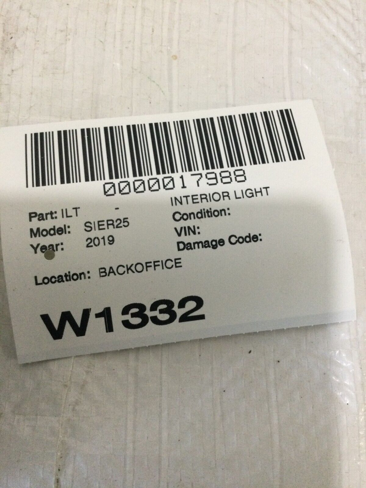 2019-2022 GMC Sierra 2500 Interior Dome Light 84407750 OEM