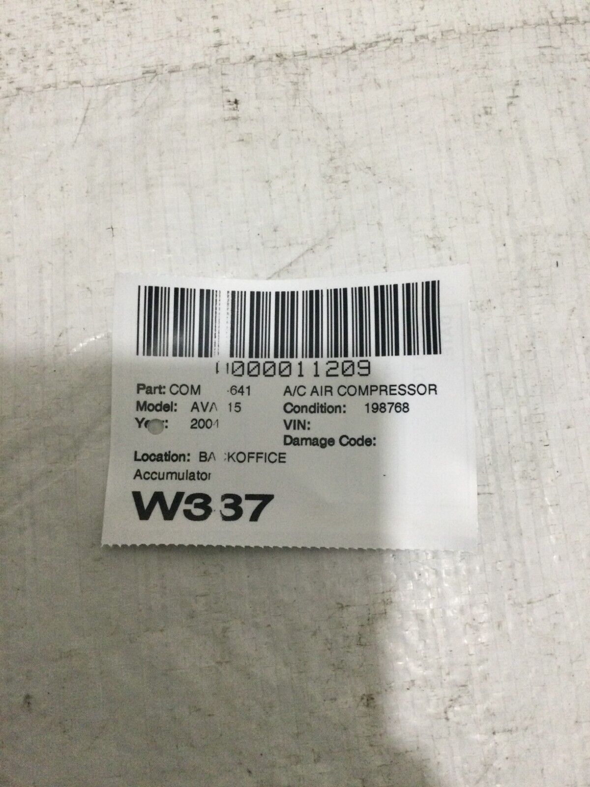 2002 2006 Chevrolet Avalanche 1500 AC Accumulator Drier 95171407 OEM