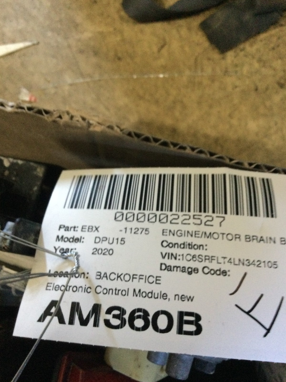 2020 Dodge Ram 1500 5.7L Electronic Control Module OEM 68467910AC MARKED DAMAGE