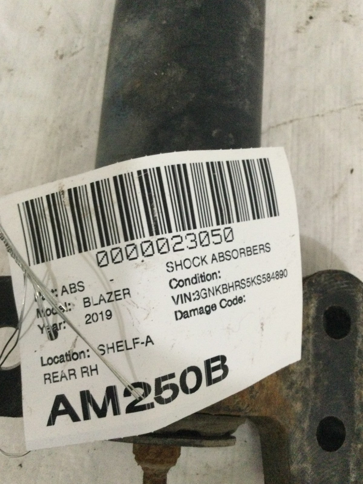 2019 Chevrolet Blazer Rear Right Suspension Shock Absorber OEM 84578471