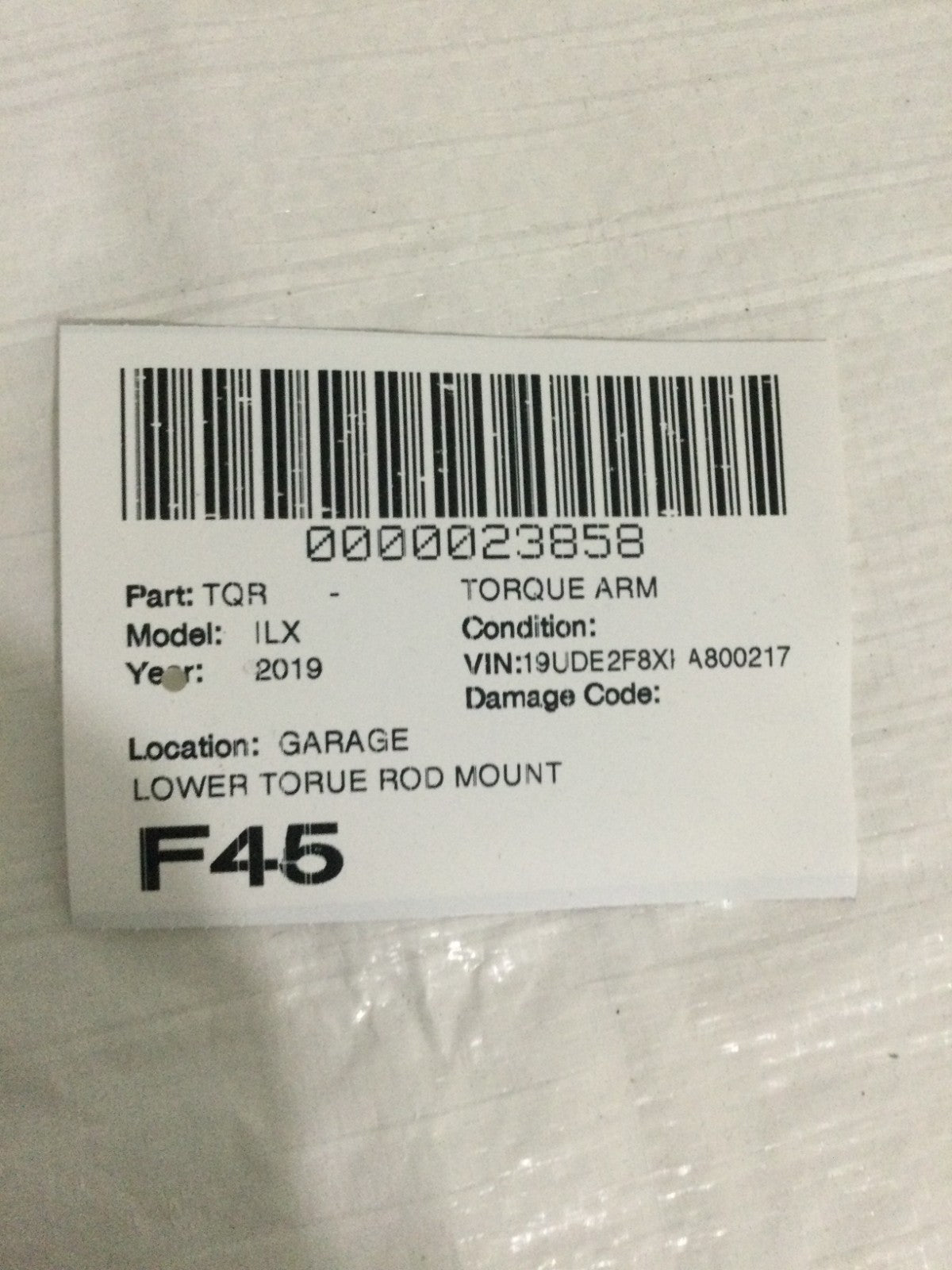 2019 Acura 2.4L ILX Engine Torque Strut OEM