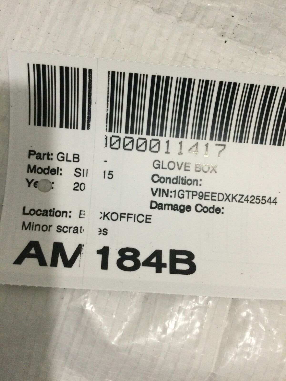 2019-2022 GMC Sierra 1500 Lower Dash Storage Compartment Glove Box OEM