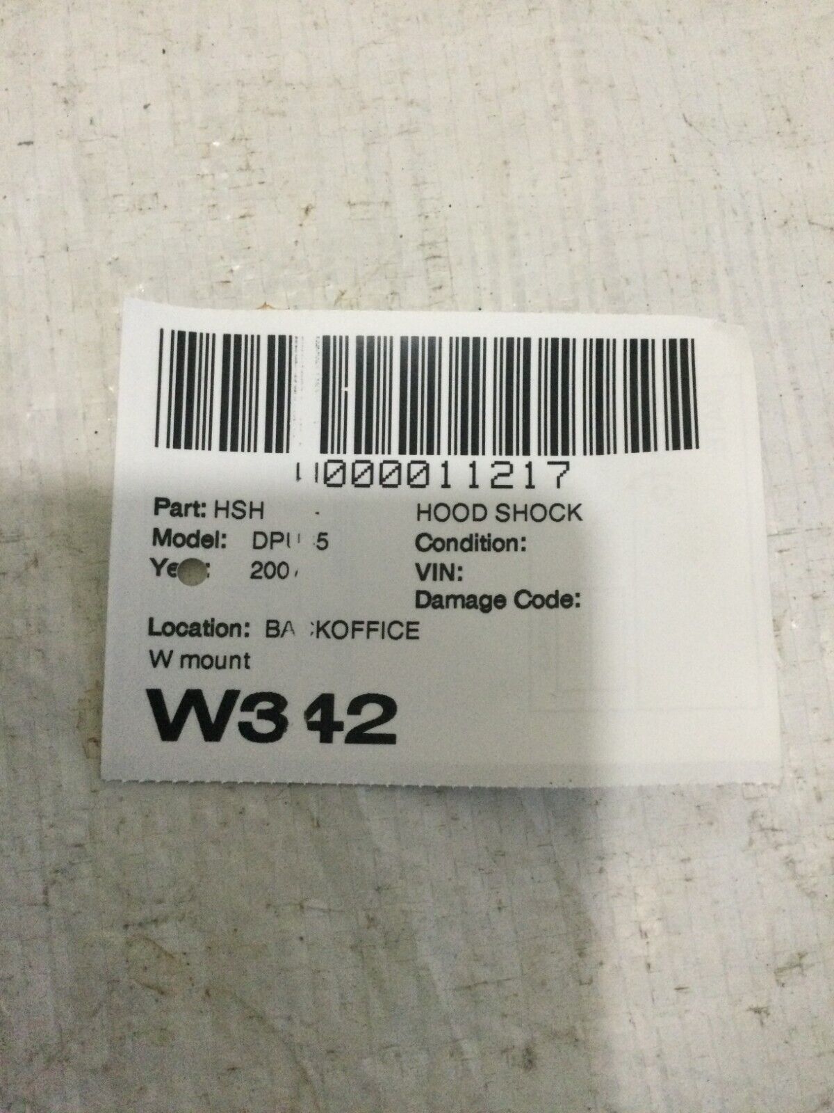 55276321AC 2007 Dodge Ram 1500 Hood Shock Pair W/ Mount OEM