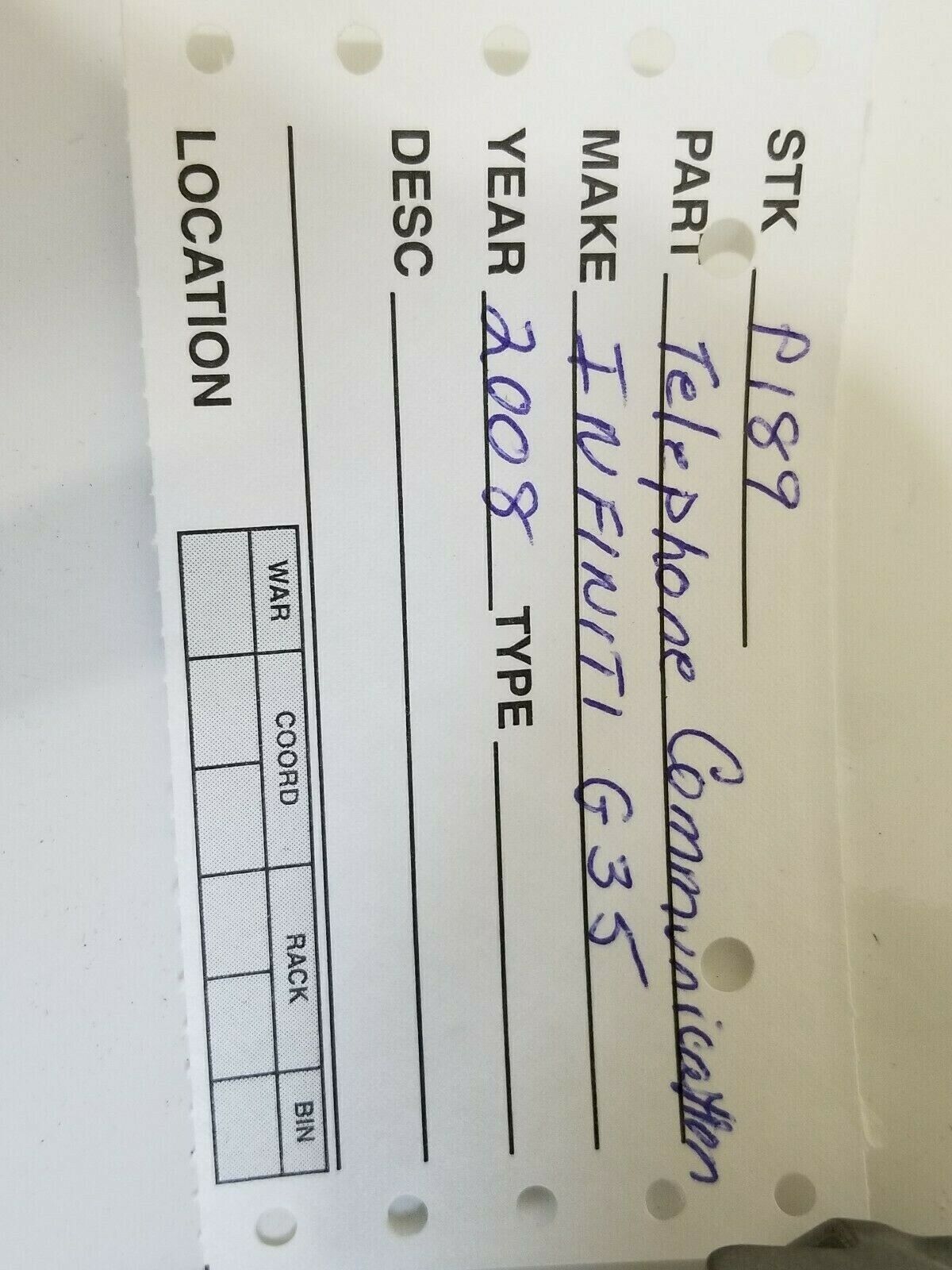 Infiniti G35 2007-200 8Phone Voice Control Communication Module 28383-JK60A OEM