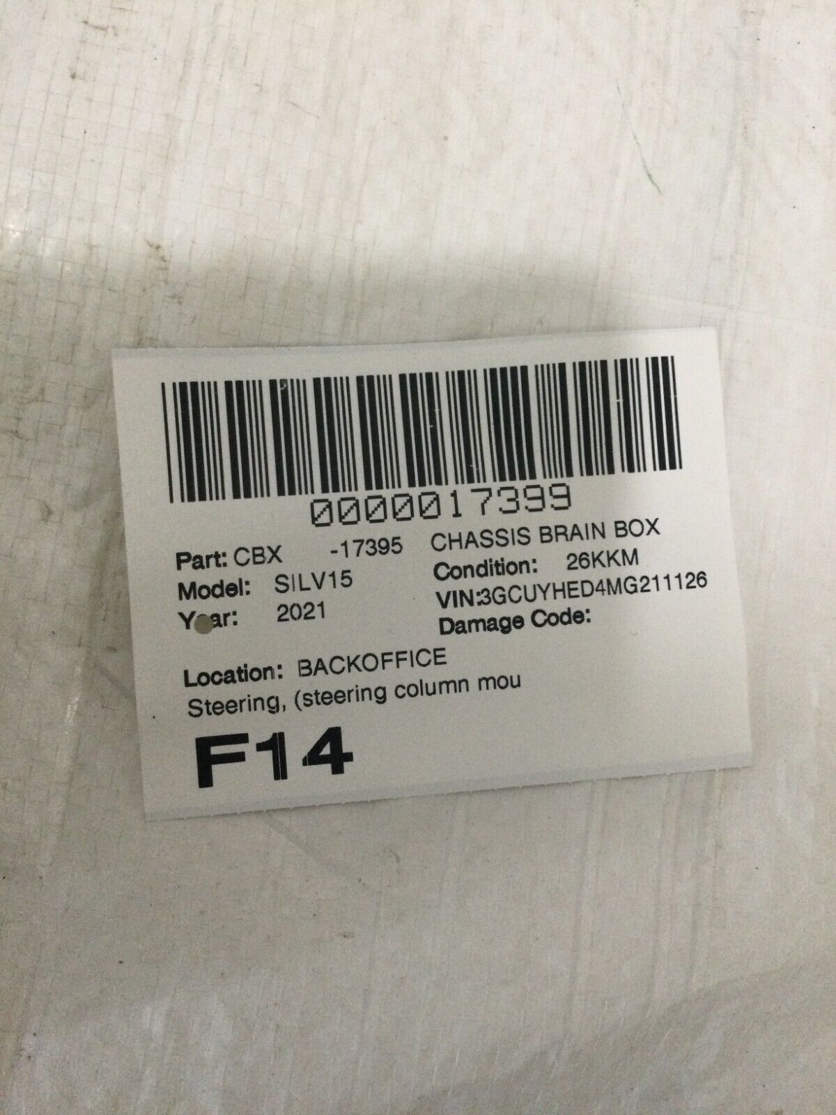 2021 Chevrolet Silverado 1500 Steering Column Lock Module 13524104