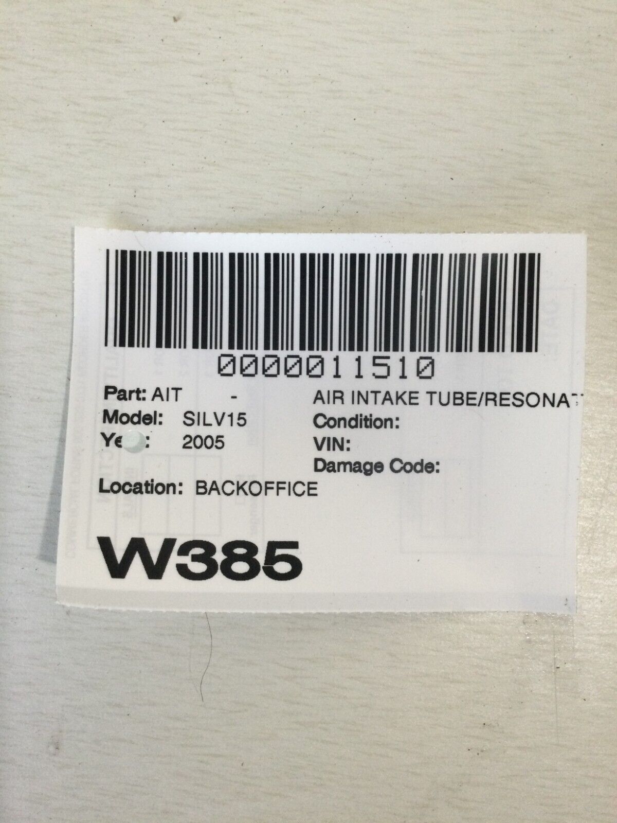 2003-2006 Chevrolet Silverado 1500 Air Intake Tube Duct Hose 25335335 OEM