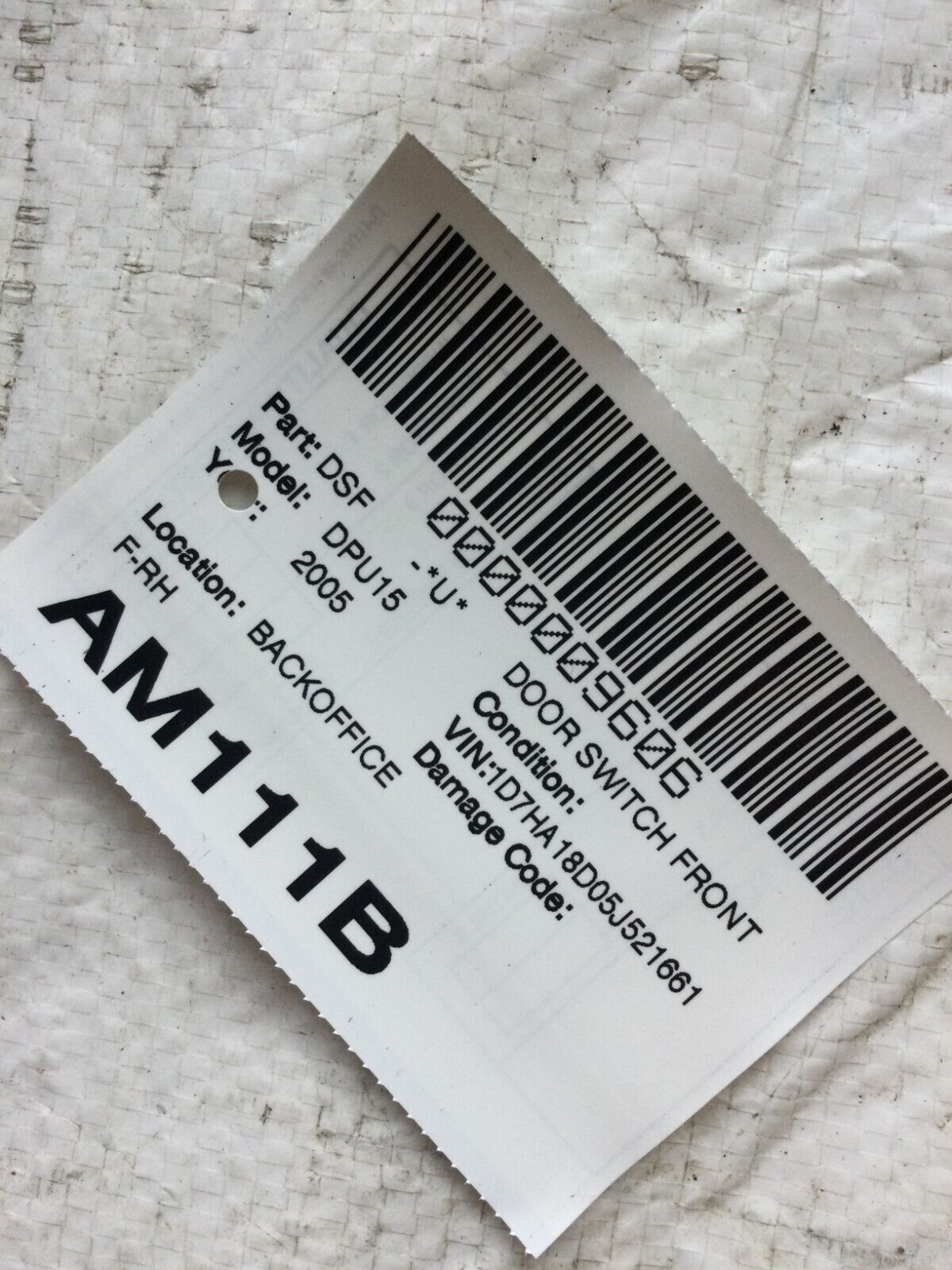 2002-2005 Dodge Ram 1500 2500 passenger power door window Switch OEM