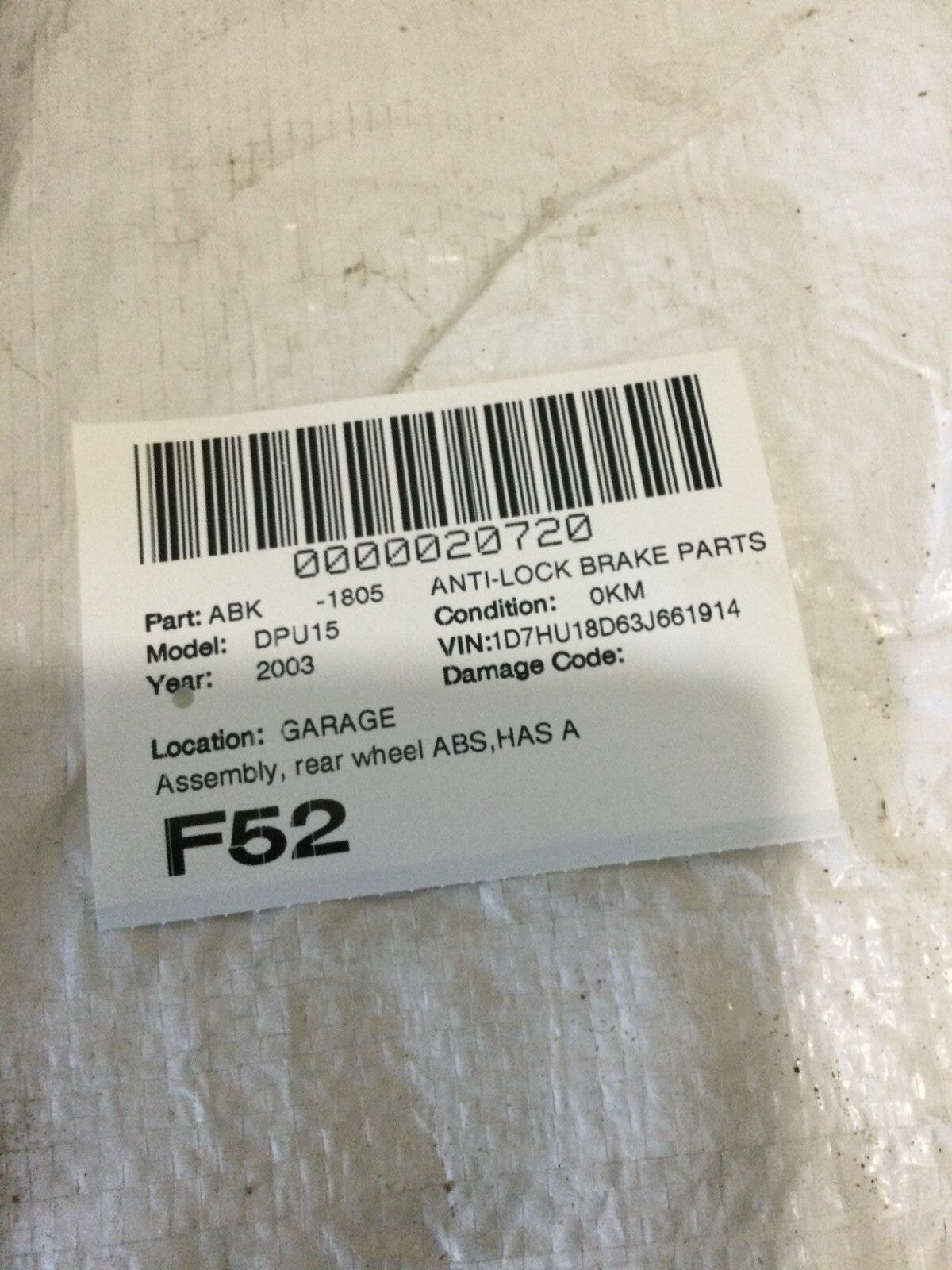 2003 Dodge Ram 1500 ABS Anti Lock Brake Pump Module OEM 5.7L 52110033AE