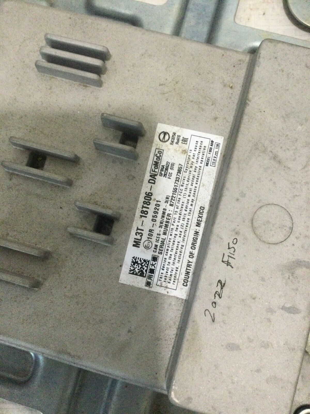 2021-2023 Ford F-150 Stereo Amplifier OEM ML3T-18T806-DA