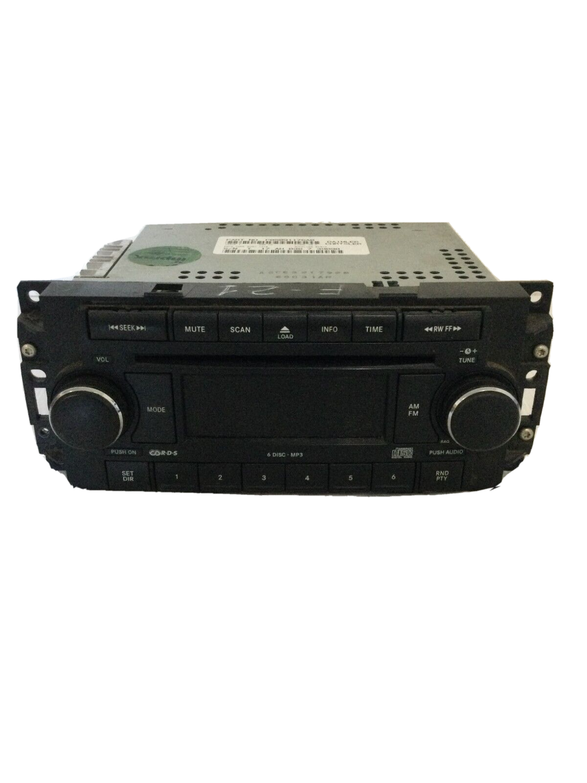 07 DODGE CHRYSLER JEEP AM FM Radio 6 CD Disc Changer MP3 Player STEREO RECEIVER