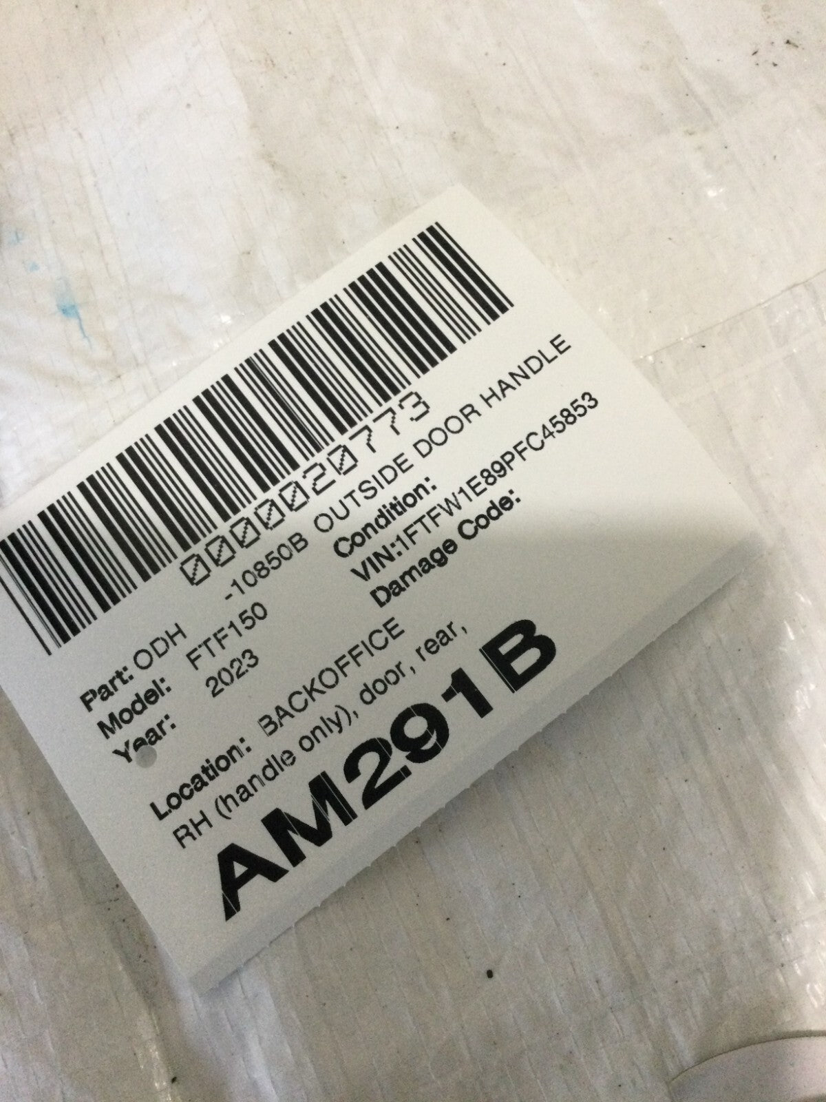 2023 Ford F-150 F150 Right Rear Exterior Door Handle OEM 2021-2024