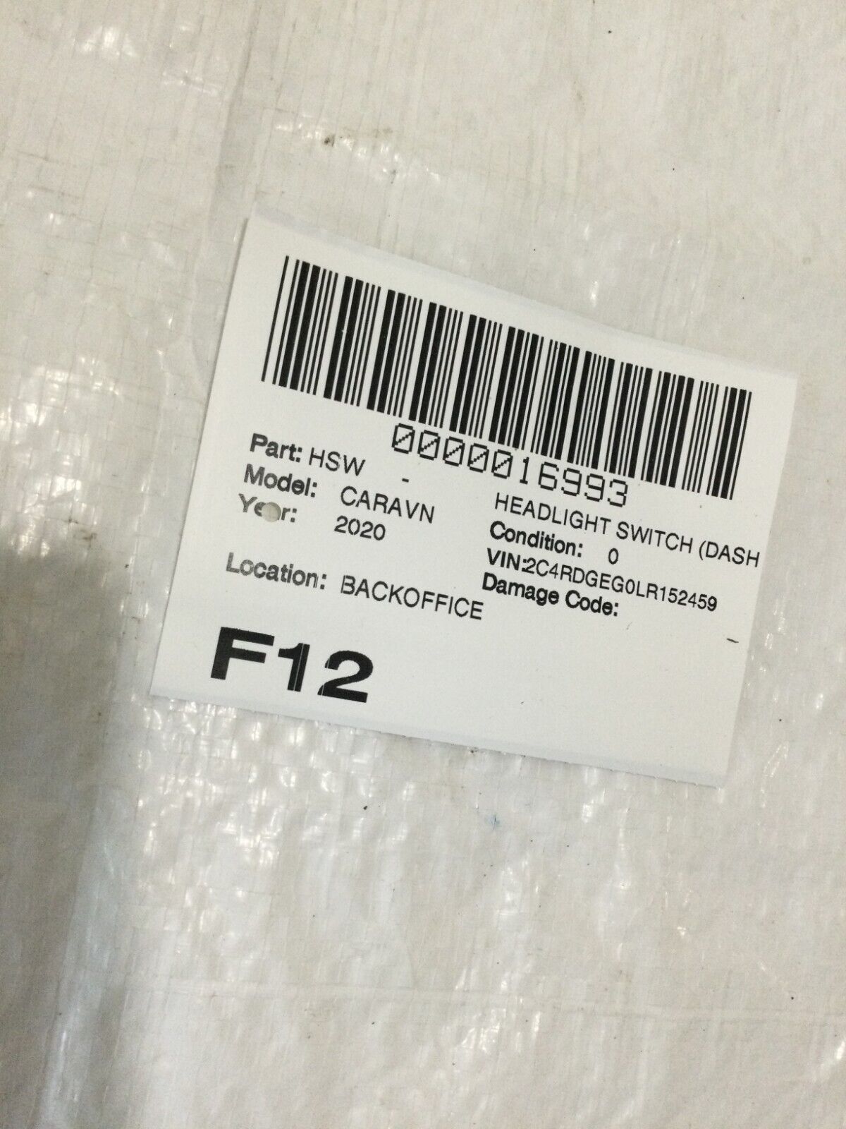 2020 Dodge Grand Caravan Headlight Switch w/ Bezel 1PE41DX9AC OEM