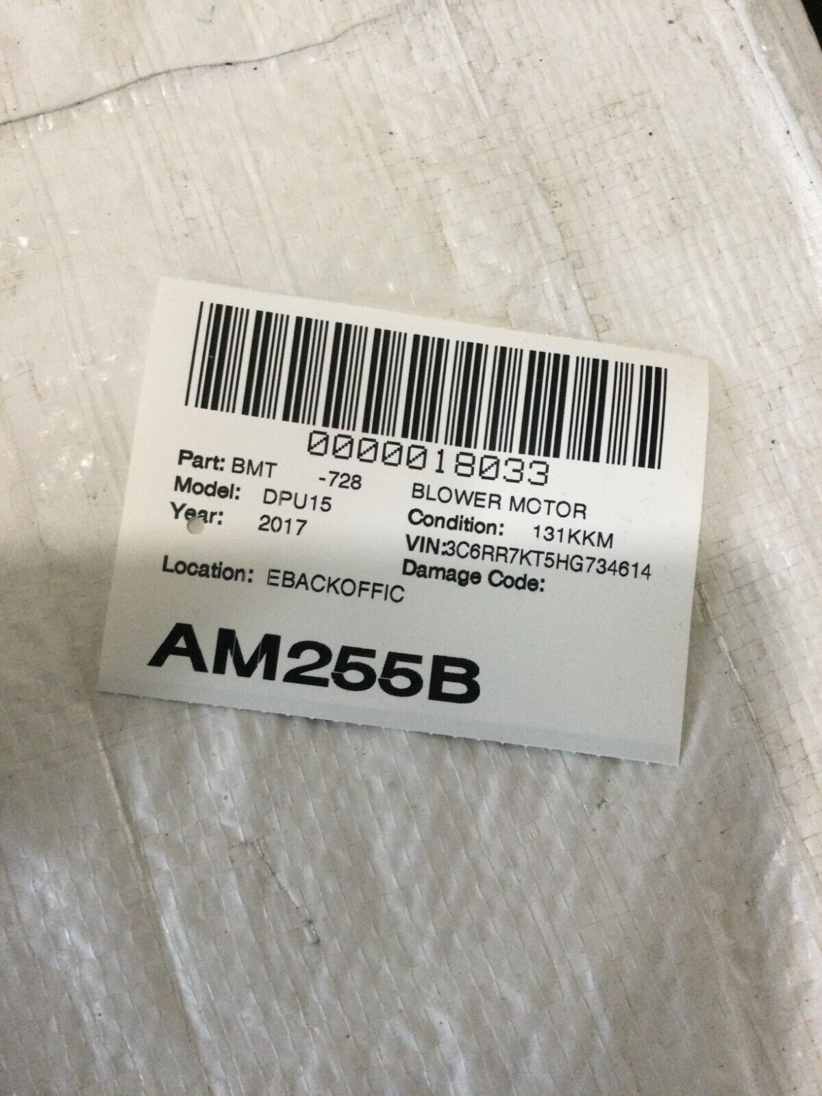 2017 RAM 1500 A/C Heater Blower Motor OEM