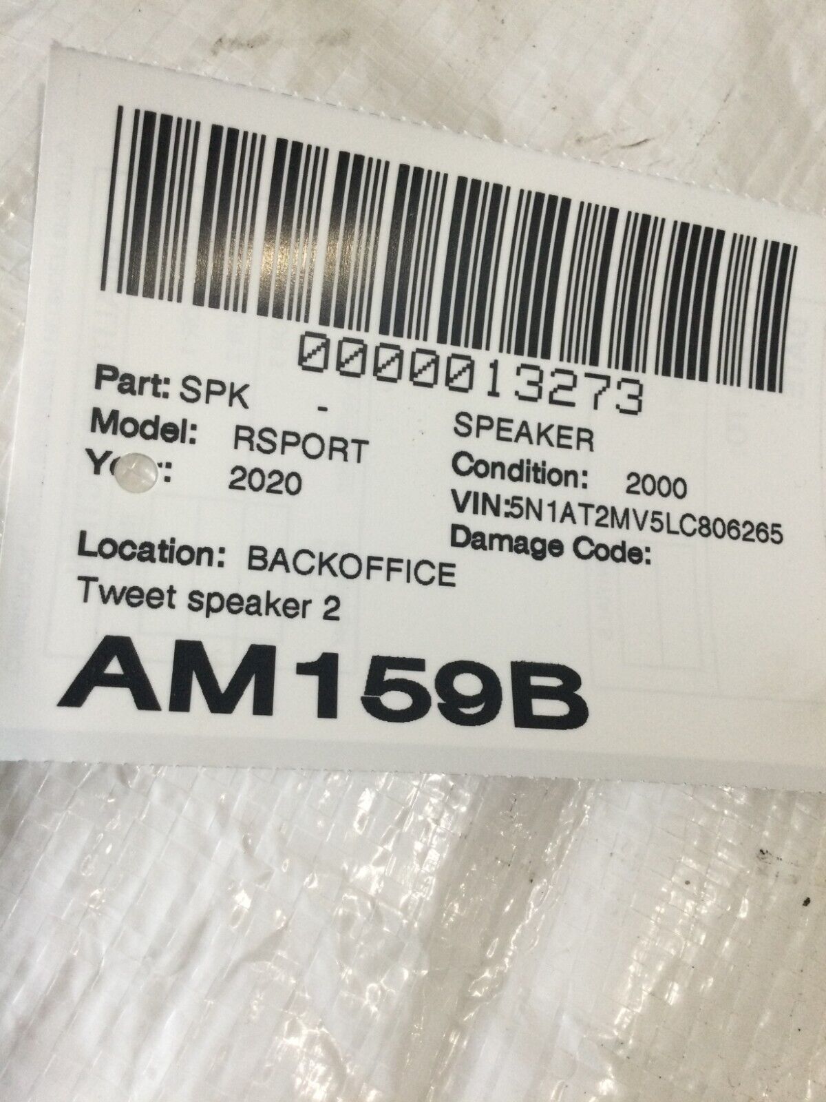 2020 Nissan Rogue Dash Tweeter Speaker Set OEM 281E1 7FA0A