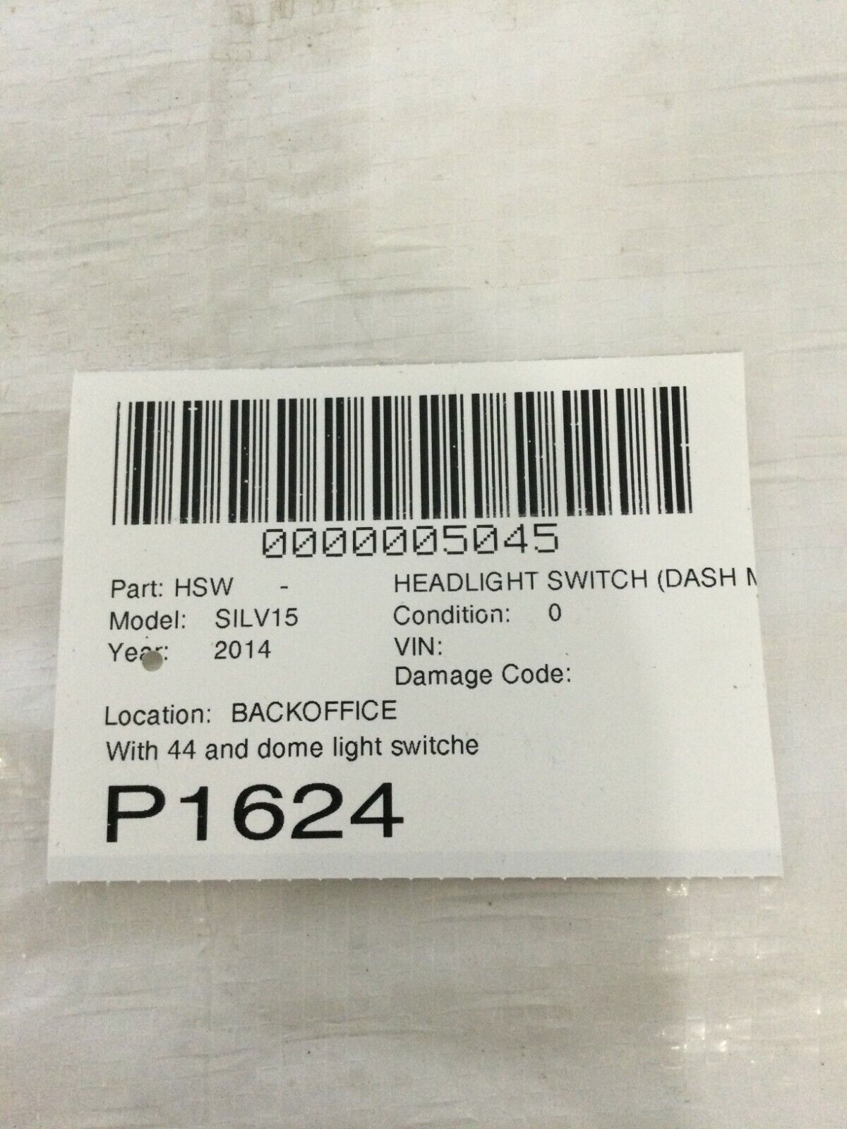 25810643 2014 Chevrolet Silverado 1500 Headlight Dimmer 4X4 Control Switch OEM