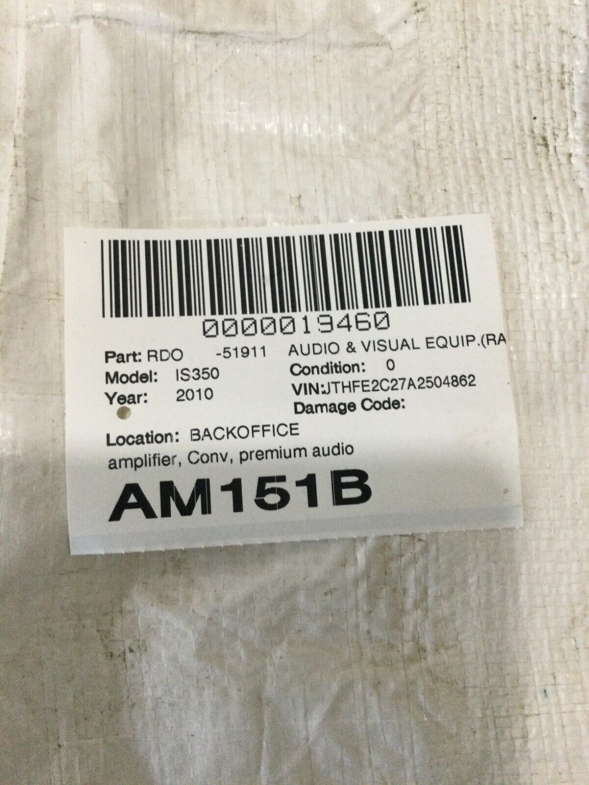 Lexus 86280-0W660 Mark Levinson Audio Amplifier Amp OEM