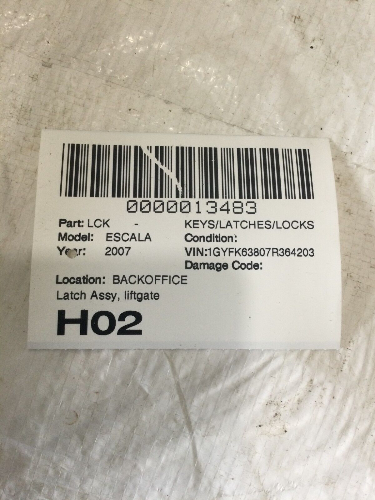 2007 Cadillac Escalade Tailgate Latch Power Liftgate Lock Actuator Motor OEM
