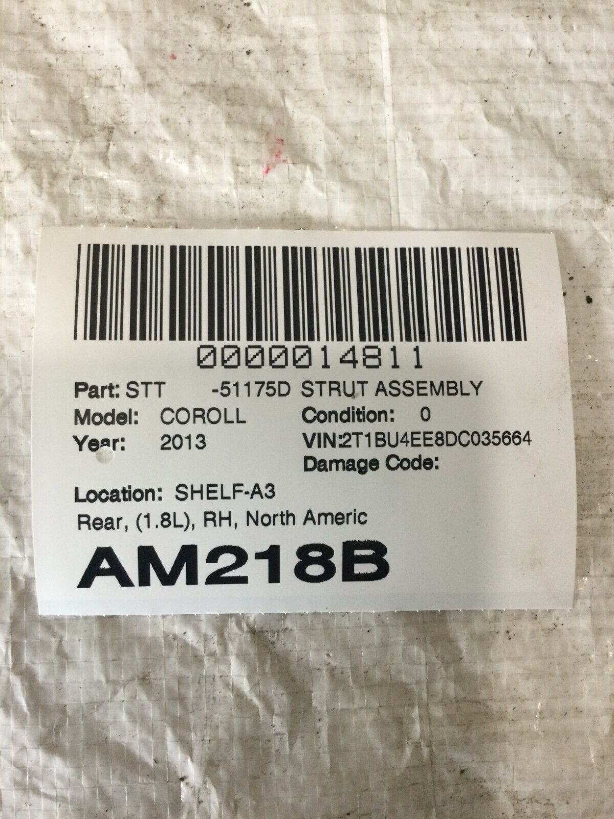 2021 Toyota Corolla Rear Suspension Coil Spring OEM