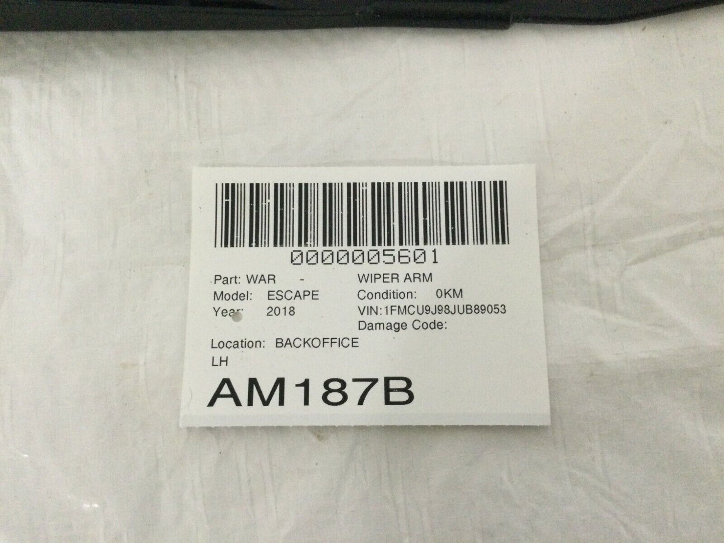 2018 Ford Escape Front Left Windshield Wiper Arm CJ54-17C495-AF OEM
