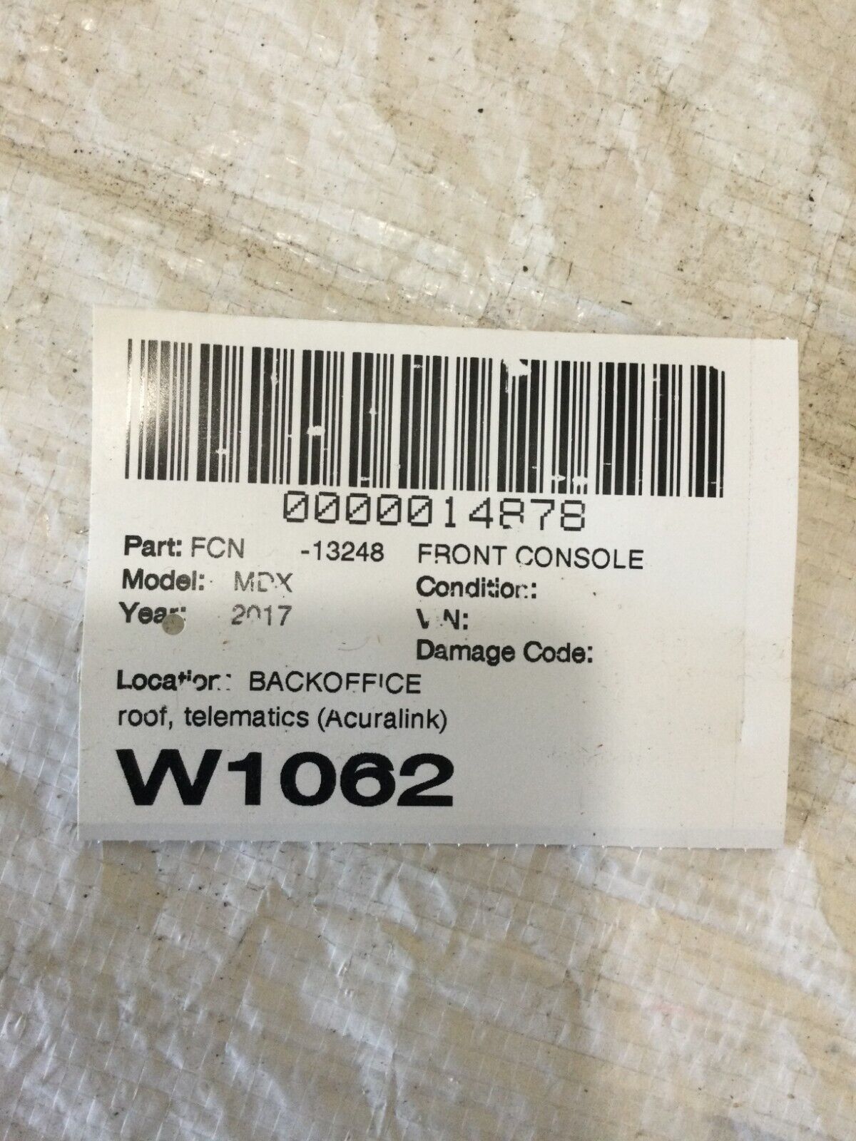2017 Acura MDX Front Overhead Dome Map Reading Light 39180-T2A-A110-M1 OEM